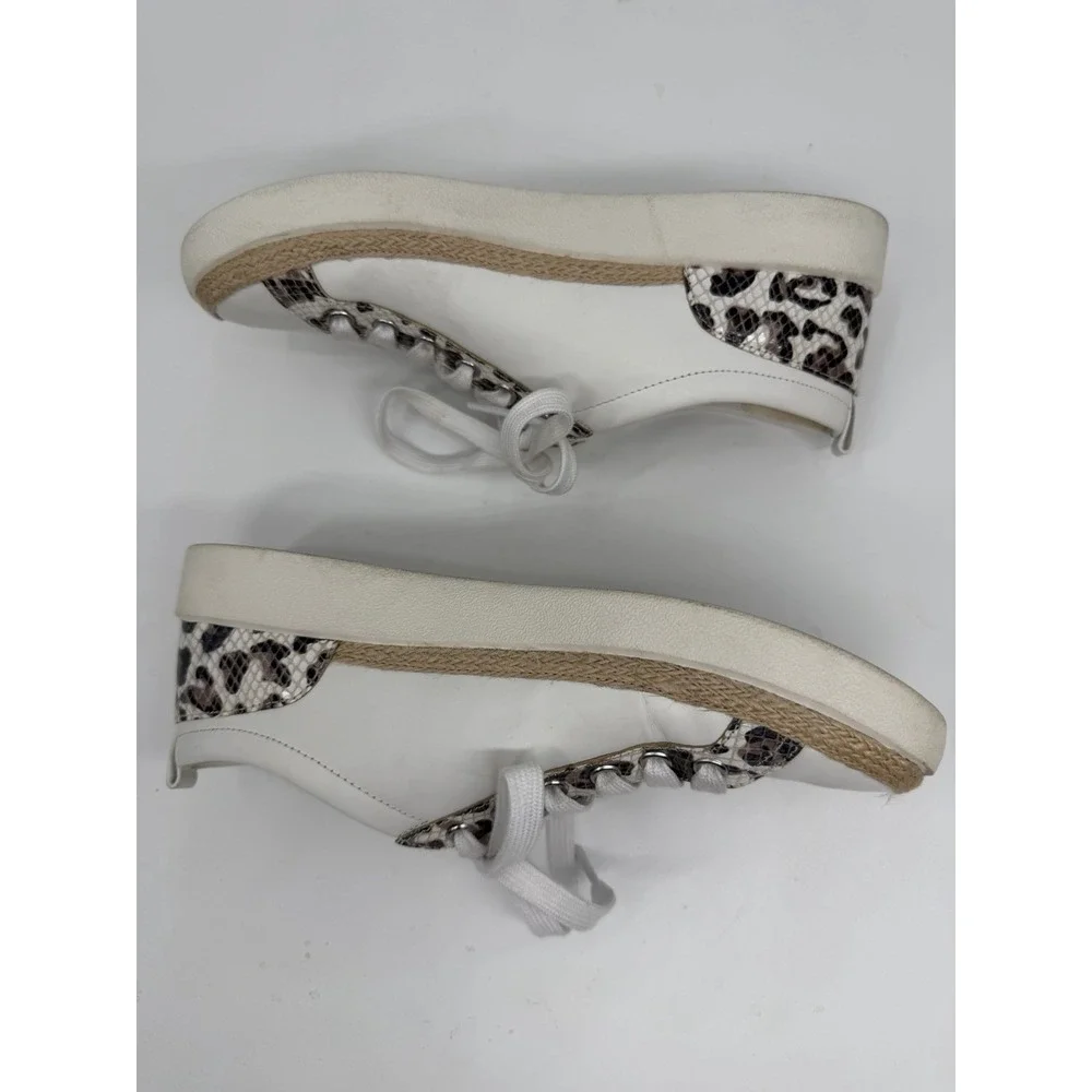Vionic Winny Leather Snake Espadrille Womens Sneakers White Size‎ 7.5